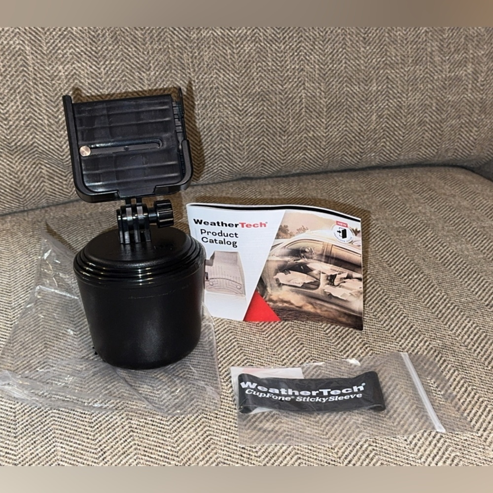 Sale WeatherTech Black CupFone Cell Phone Holder & Sticky Sleeve AUTO/CAR